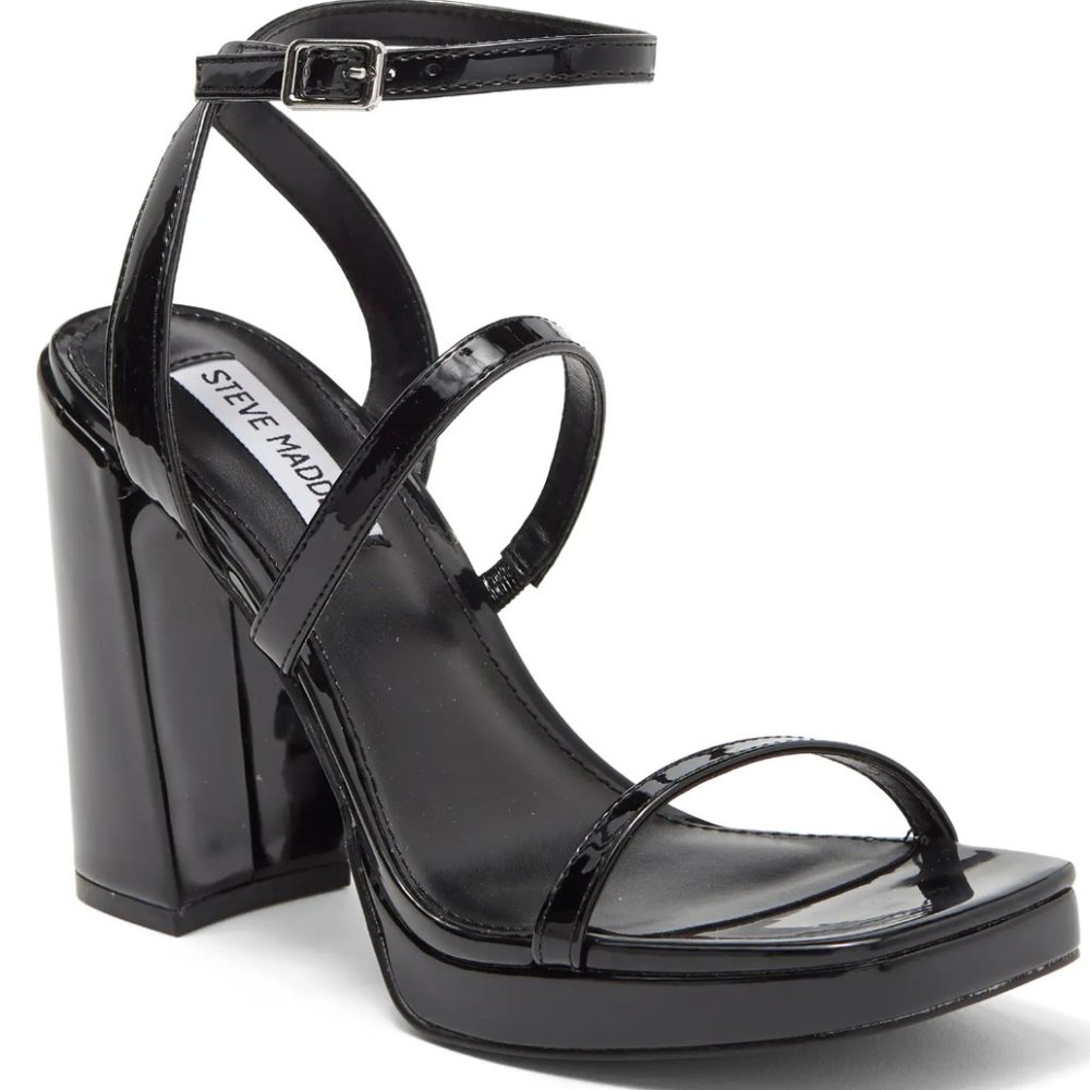 Steve Madden Black Sarina Platform Pump
